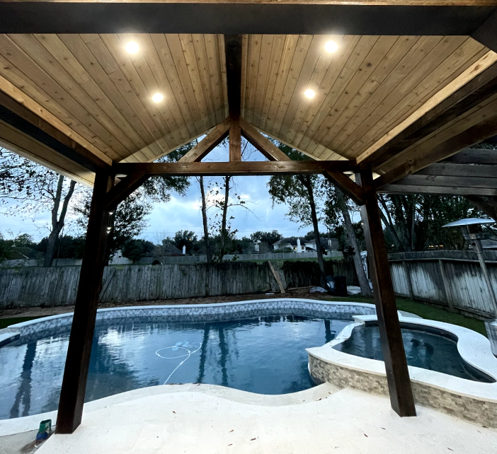 pool area with patio cover