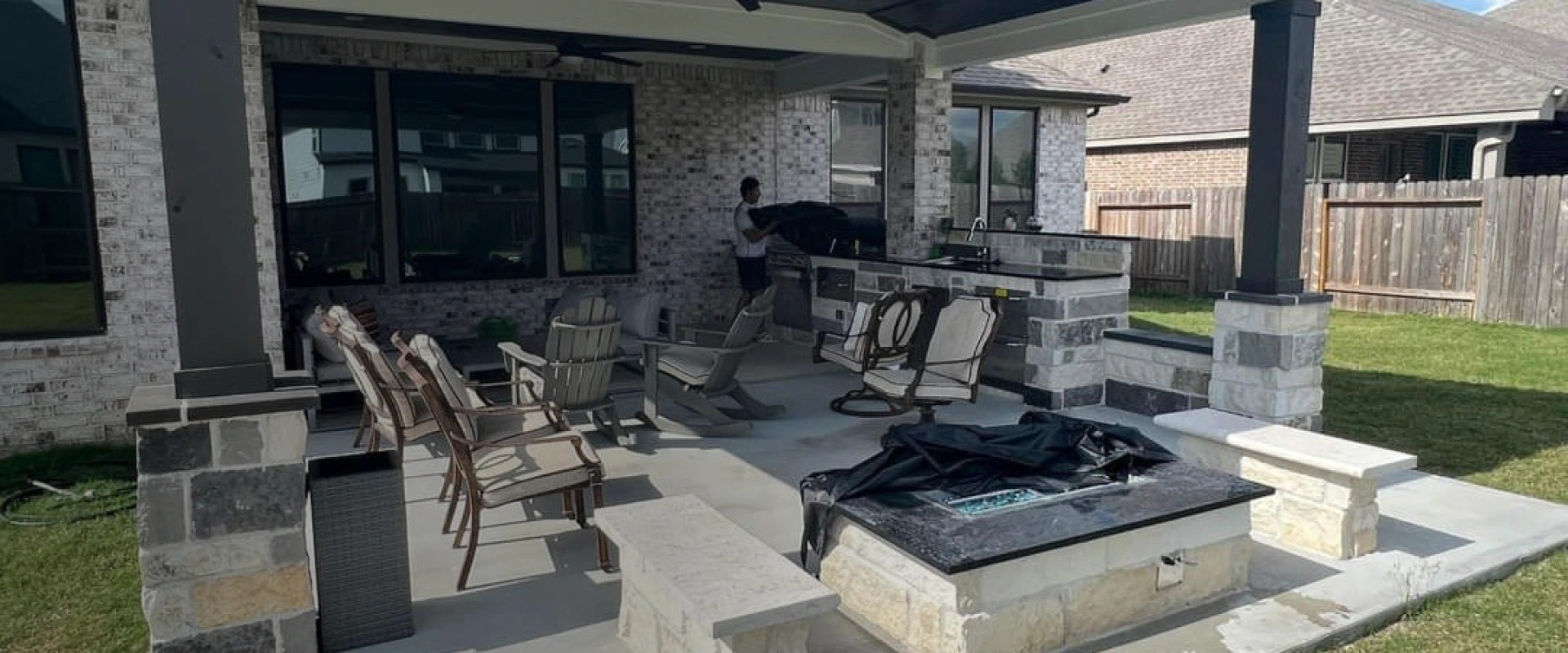 outdoor kitchen in a residential property