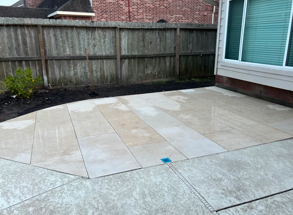 paver in a residential house